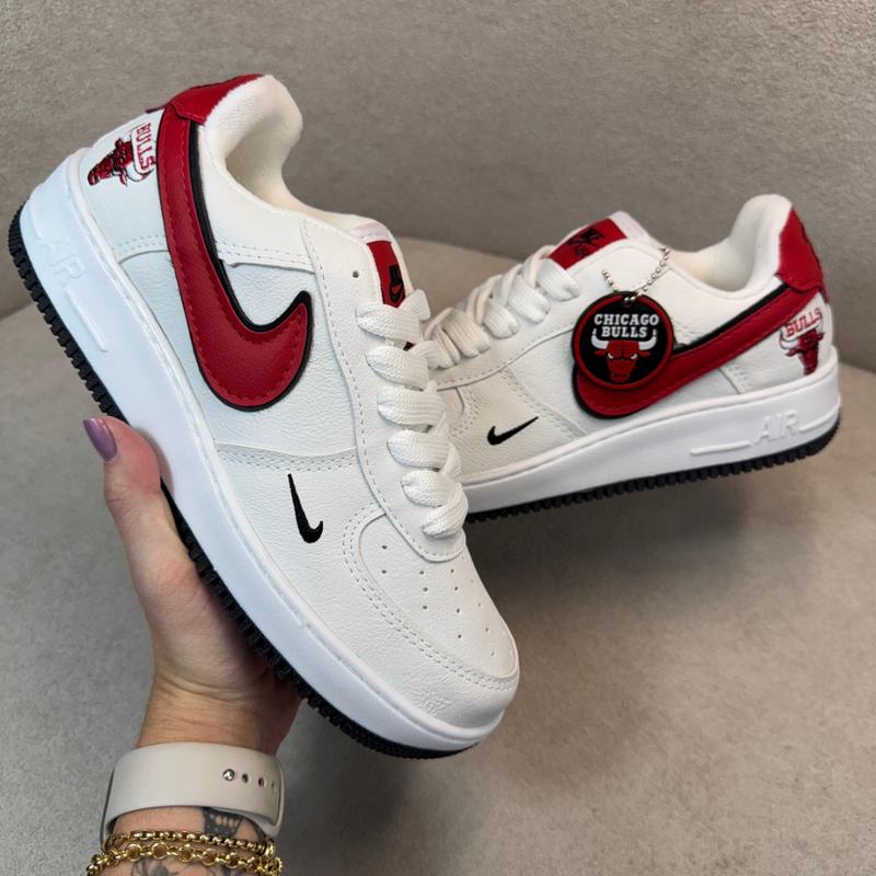 Tênis NBA09 – Air Force NBA Branco Vermelho